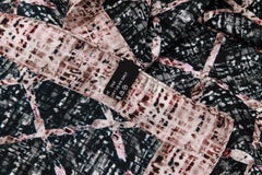 New Chanel Tweed Pattern Logo CC Scarf