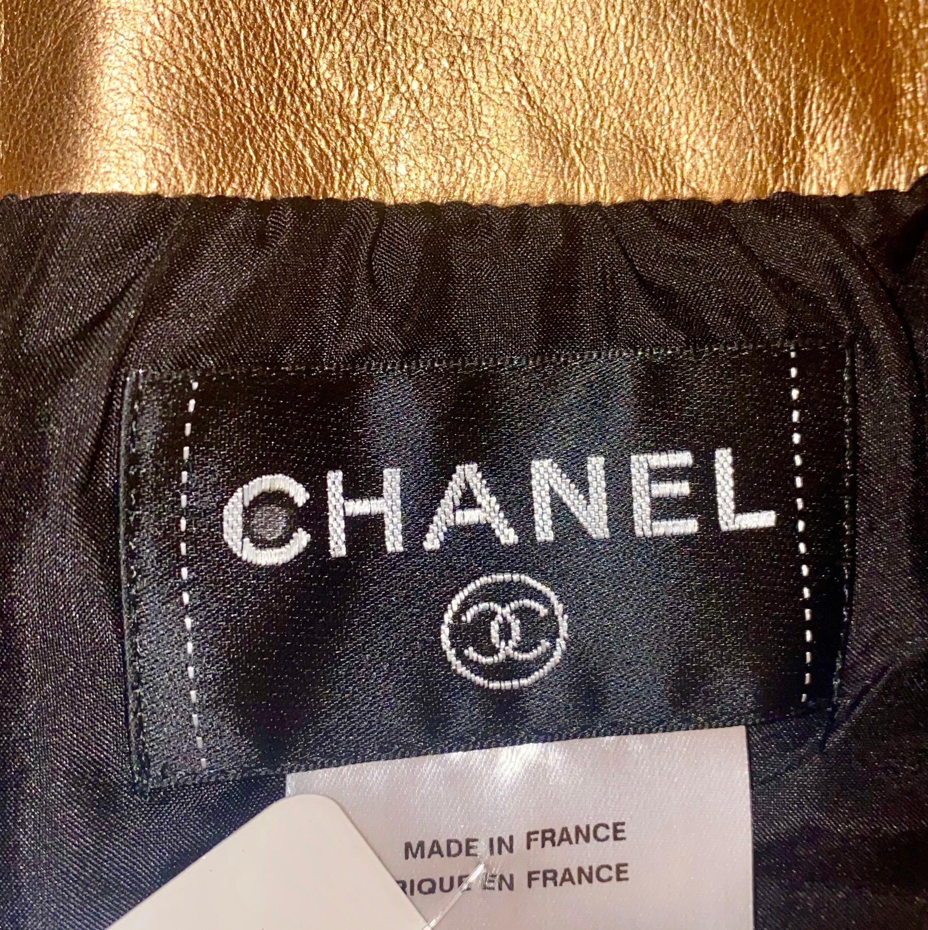 Women's NEW Chanel Fringed Fantasy Tweed & Quilted Leather Cambon Skirt 40