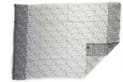 NEW Chanel White Grey Logo Cashmere CC Shawl