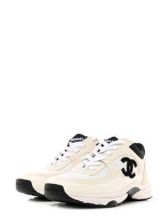 ¡NUEVO! Zapatillas deportivas de mujer de Chanel con logotipo CC, de ante de becerro y con cordones - Todas las tallas