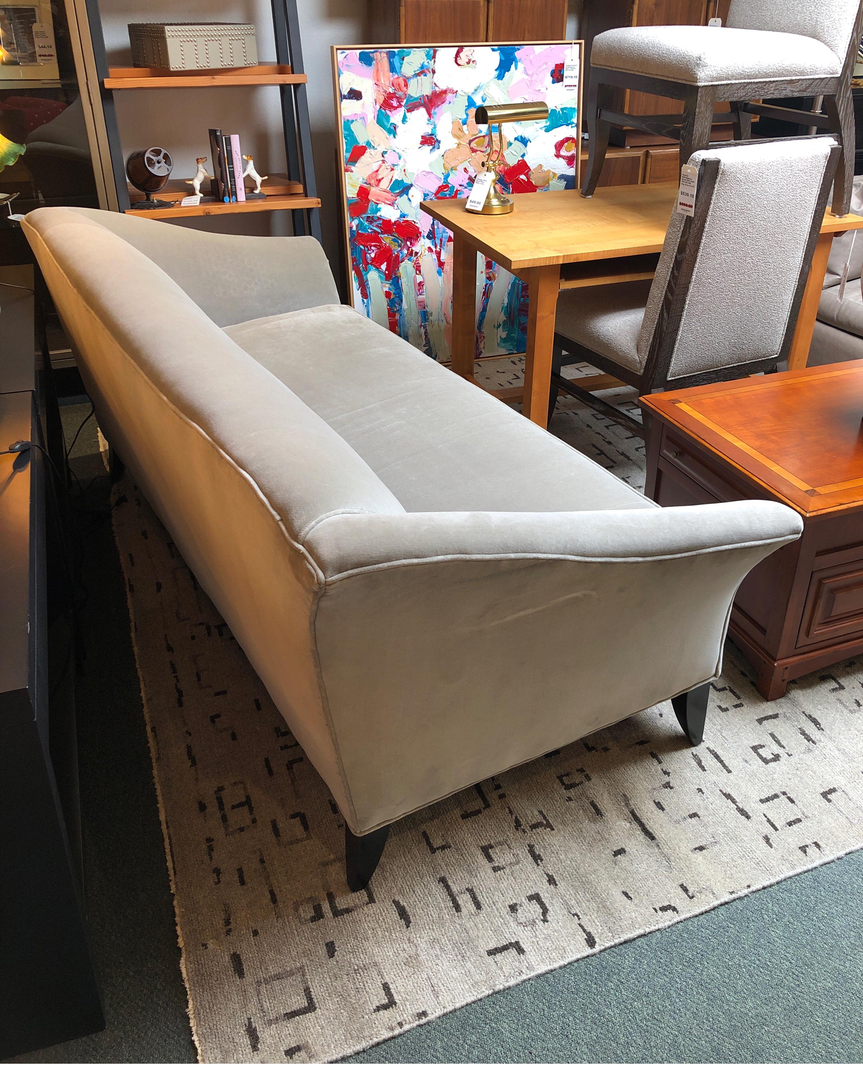 New Charlotte Velvet Sofa by Michael Thomas & Company For Sale 3