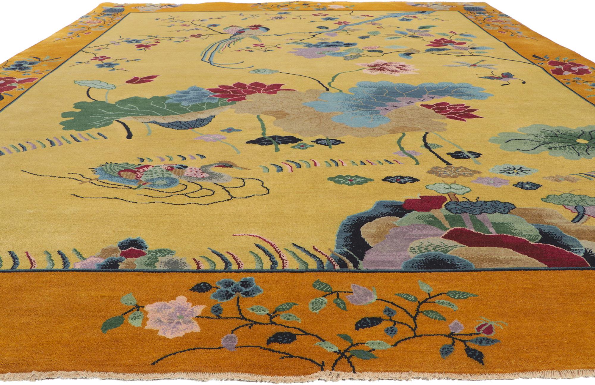 Chinesischer Art-Déco-Teppich im Maximalismus-Stil (Art déco) im Angebot