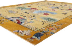 New Chinese Art Deco Rug with Maximalist Style
