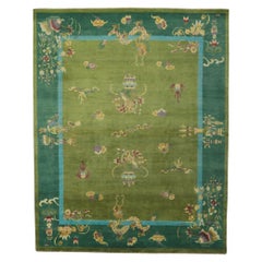 New Chinese Art Deco Style Dragon Pictorial Rug