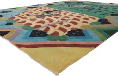 Modern Chinese Art Deco Style Rug, Maximalism Meets Beguiling Elegance