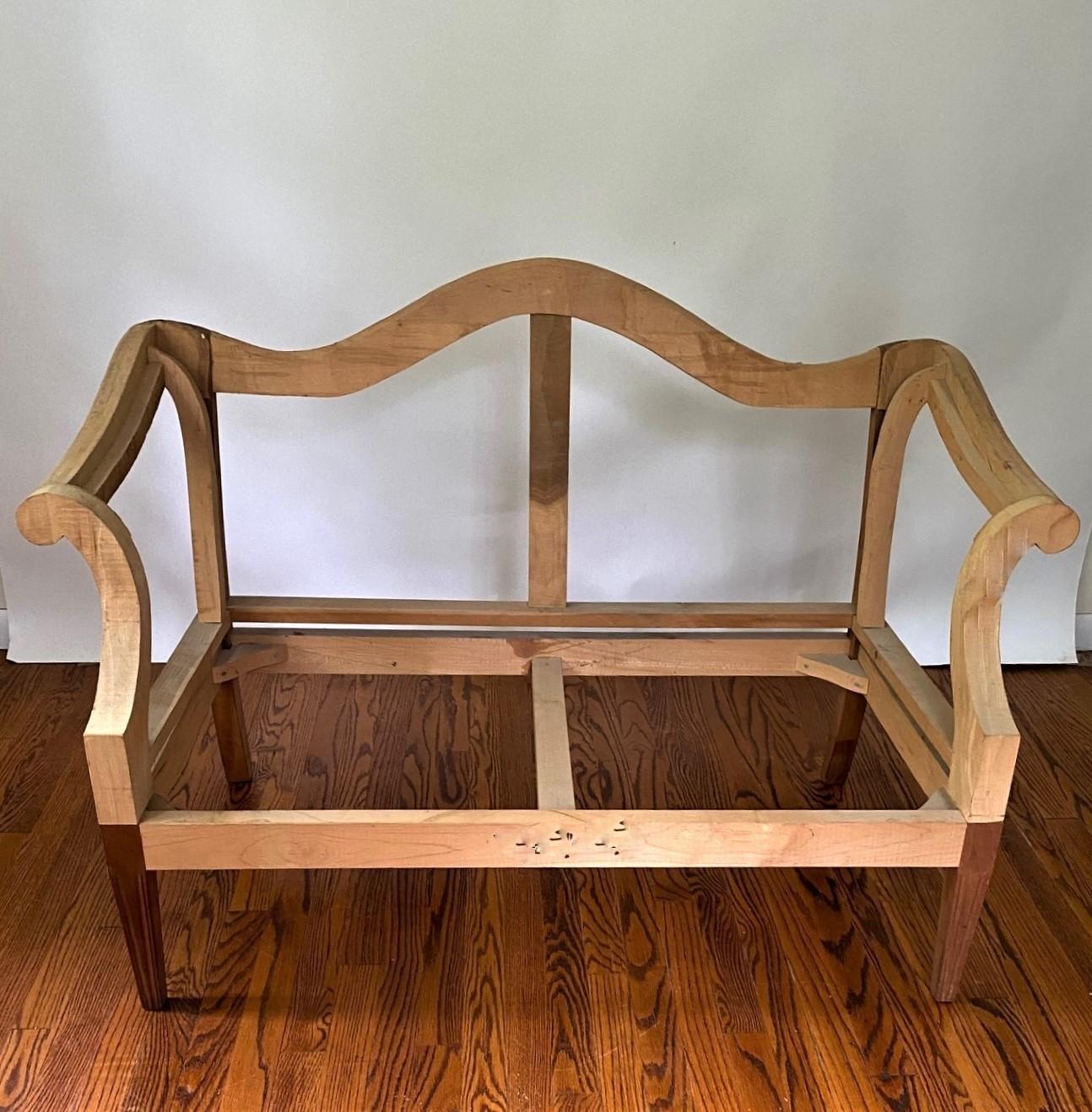 Chippendale Style Kiln Dried Maple Frame with Solid Mahogany Legs and Corner Blocks for Added Stability. 

Six (6) frames currently available.  Quoted price is per frame.