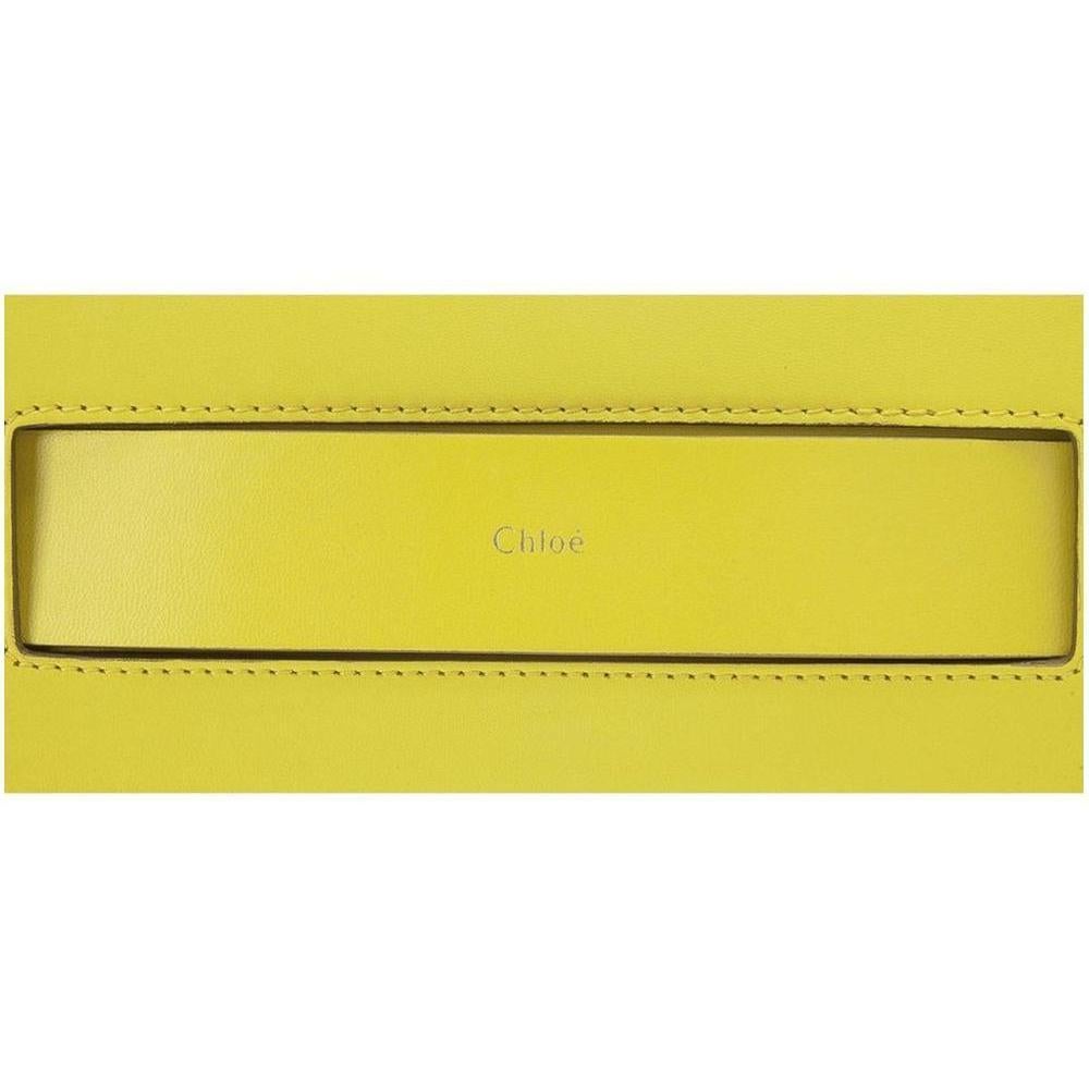 Women's New Chloe Bag Soleil Yellow Leather Clutch For Sale