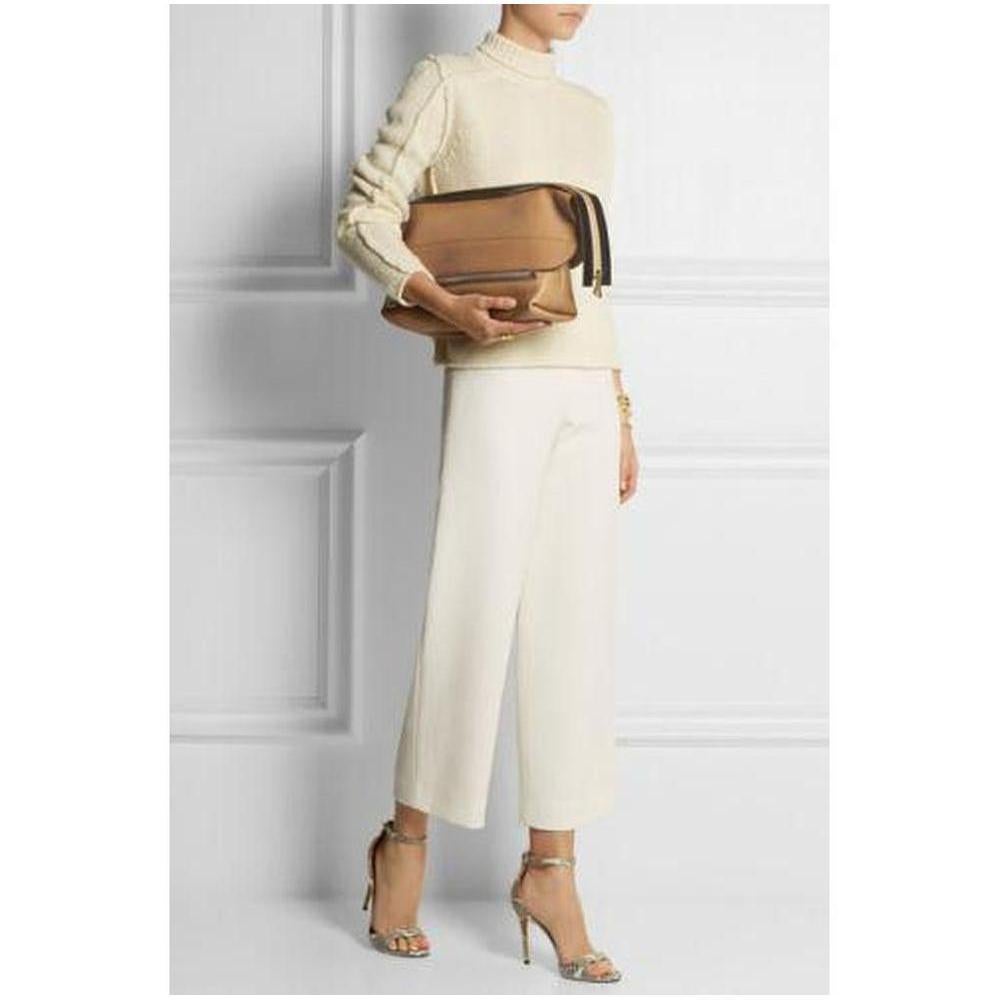 New Chloe Beige Leather Oversized Clutch Bag In New Condition For Sale In Brossard, QC