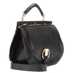 New Chloe Black Leather Goldie Shoulder Bag