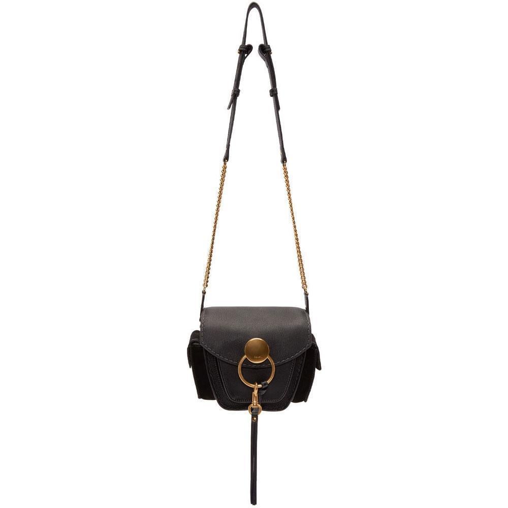 New Chloe Black Leather Jodie Cross Body Shoulder bag In New Condition For Sale In Brossard, QC