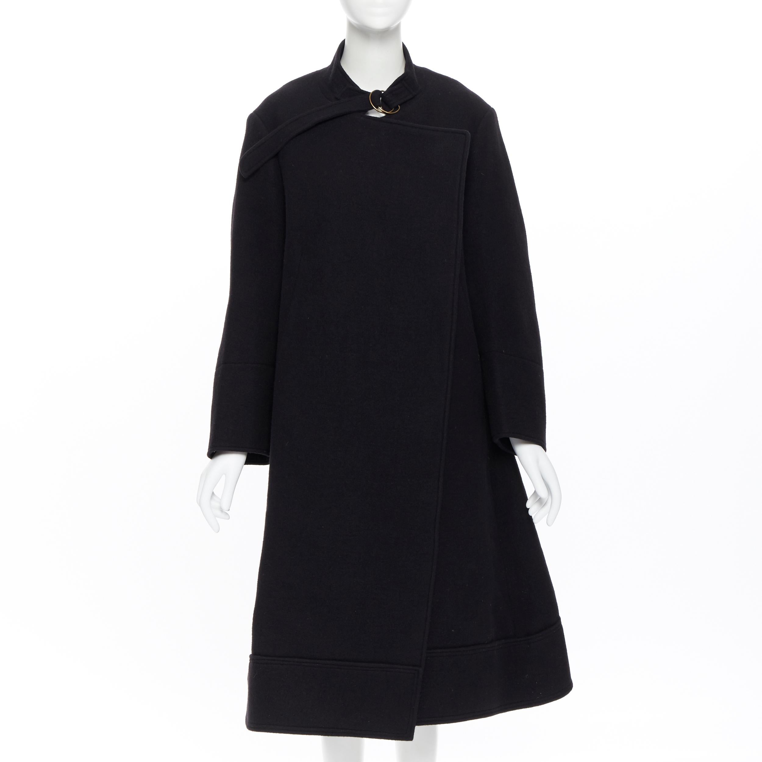 nuevo CHLOE negro lana virgen angora solapa ancha abrigo capullo oversize FR34 en Nuevo Estado en Hong Kong, NT