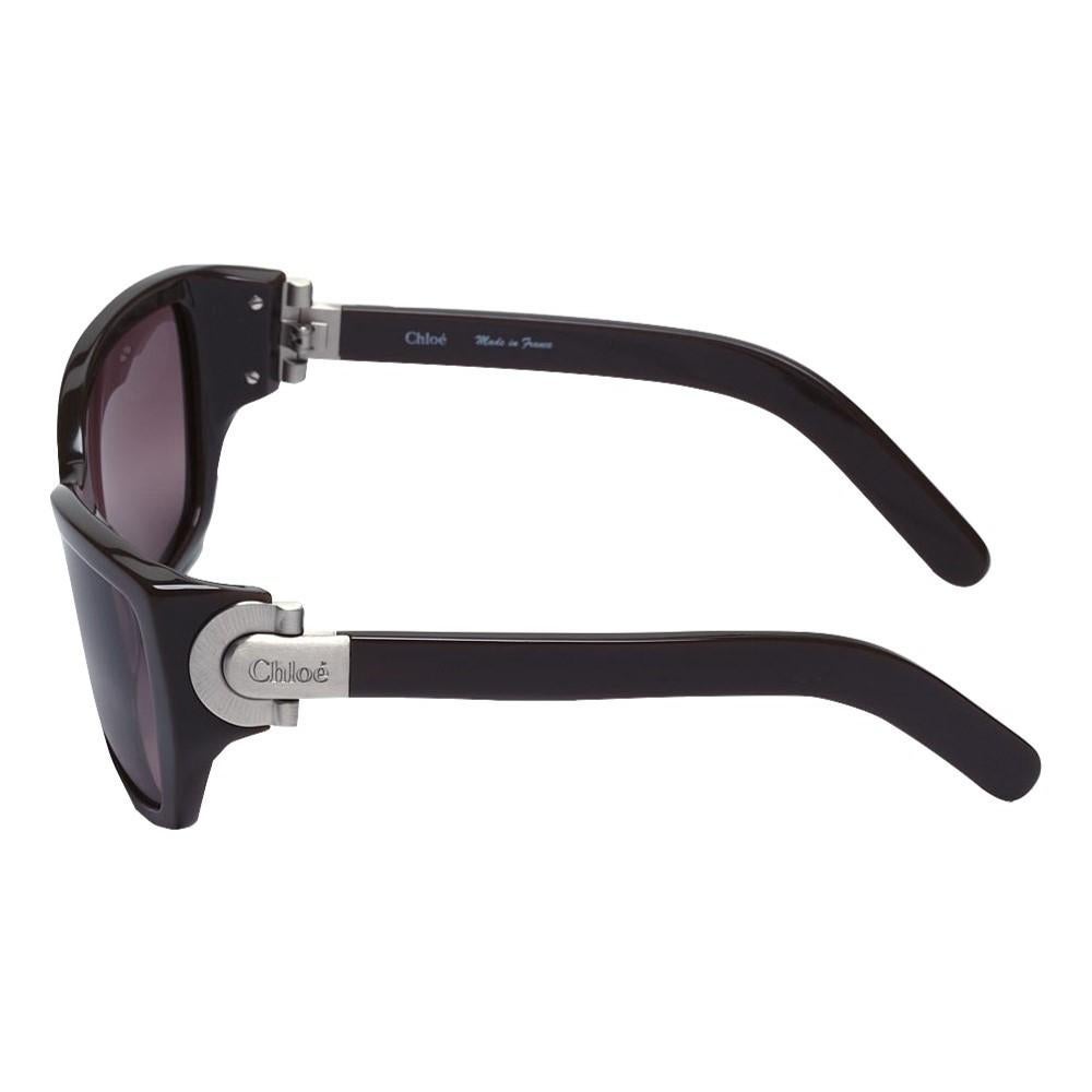 New Chloe Dark Brown Sunglasses With Case & Cards For Sale 3