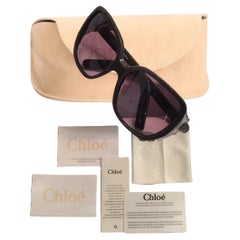 New Chloe Dark Brown Sunglasses With Case & Cards
