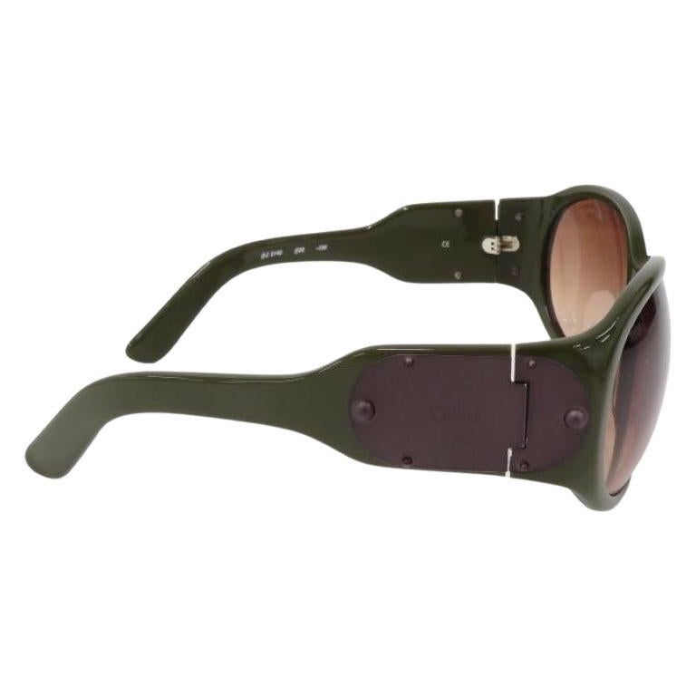 Neu Chloe Dark Olive Sonnenbrille mit Etui & Karten