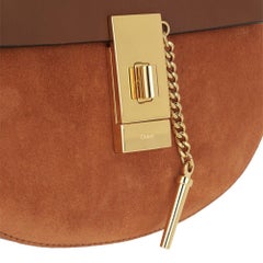 New Chloe Drew Small Brown Suede Leather Cross Body Shoulder bag