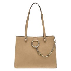 New Chloe Faye Beige Leather Tote