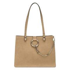 New Chloe Faye Beige Leather Tote