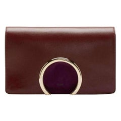 New Chloe Gabrielle Burgundy Leather Clutch