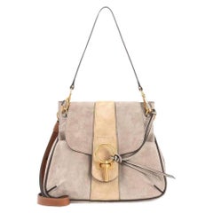 New Chloe Medium Beige Leather Lexa Cross Body bag