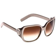 New Chloe Silver Beige Sunglasses With Case & Box