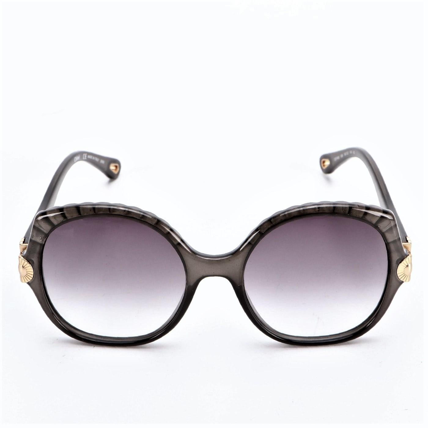 Gray New Chloe Sunglasses With Case & Box