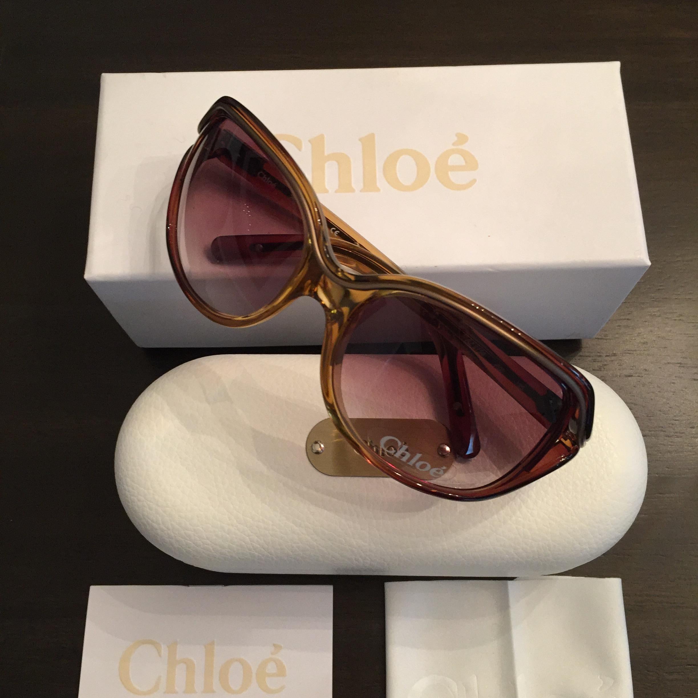 De las mujeres Nuevas gafas de sol Chloe con estuche y caja en venta