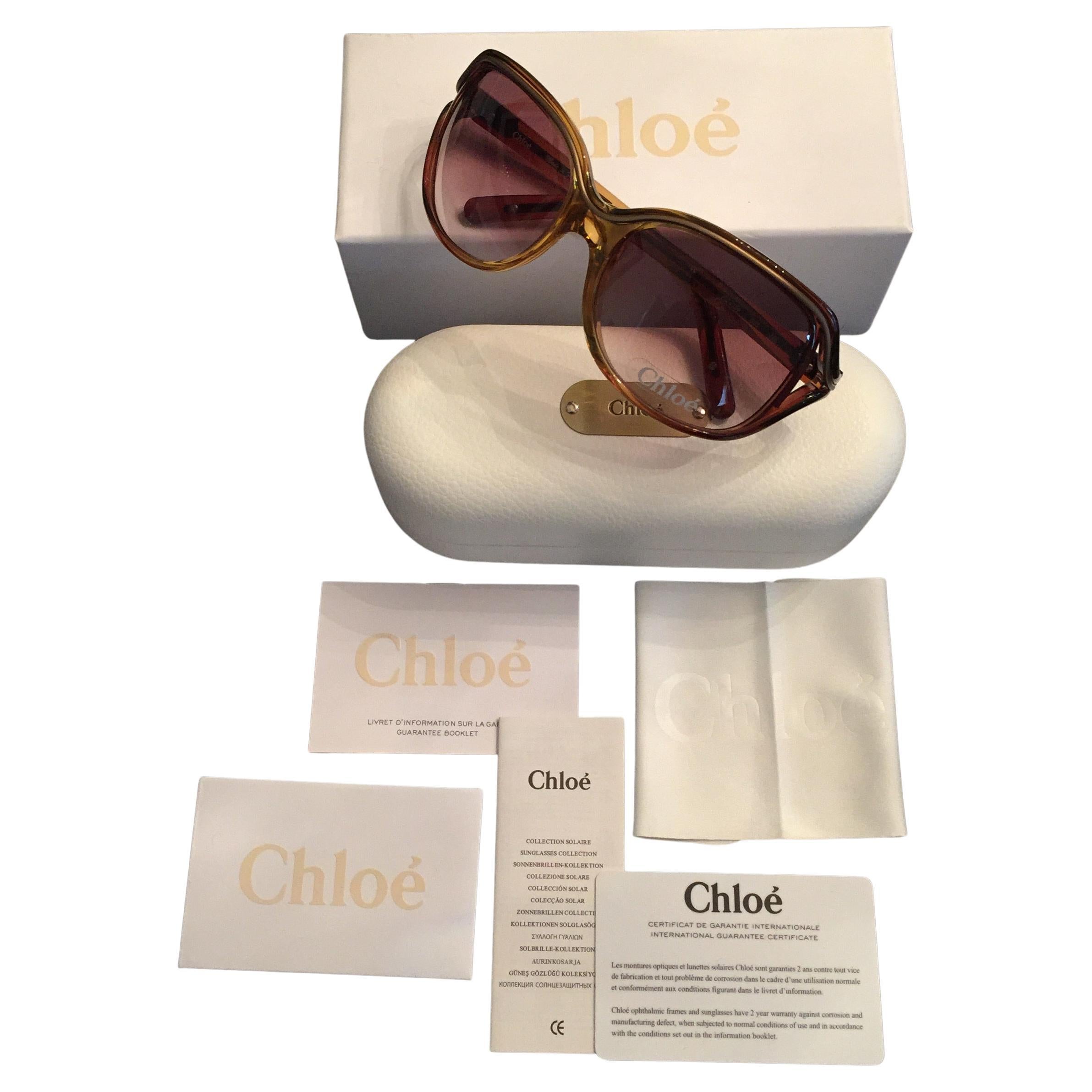 Nuevas gafas de sol Chloe con estuche y caja en venta