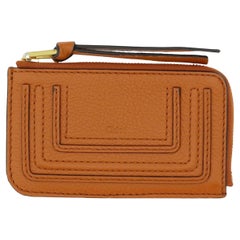 NEW Chloe Tan Marcie Leather Card Holder Wallet