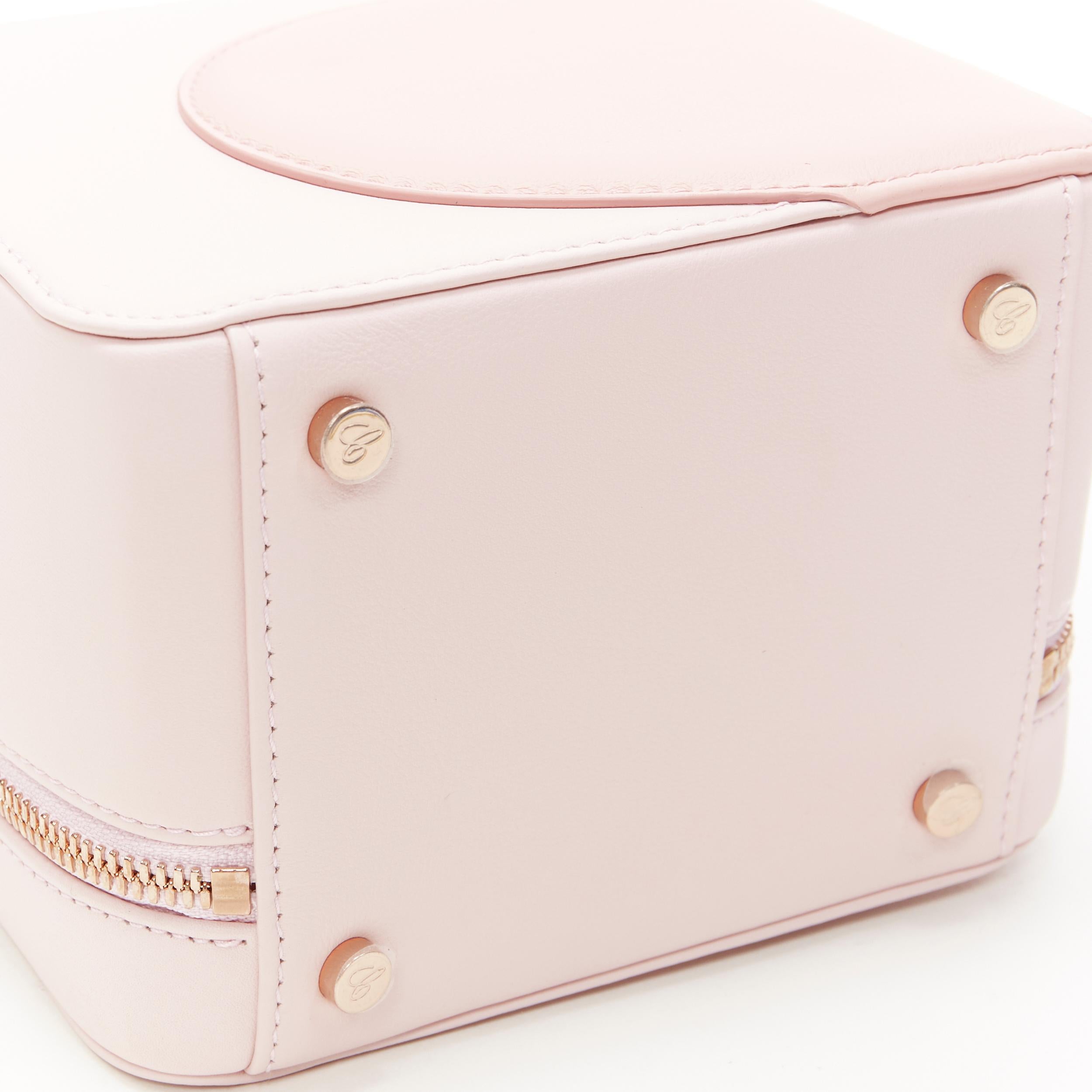 Women's new CHOPARD Green Carpet Chloe Sevigny pink heart leather box vanity bag