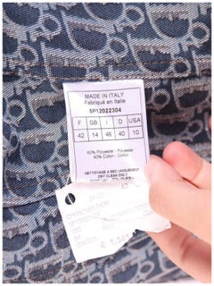 NEU CHRISTIAN DIOR 2005 Vintage Oblique Canvas Trotter Monogramm Jacke Größe USA 10