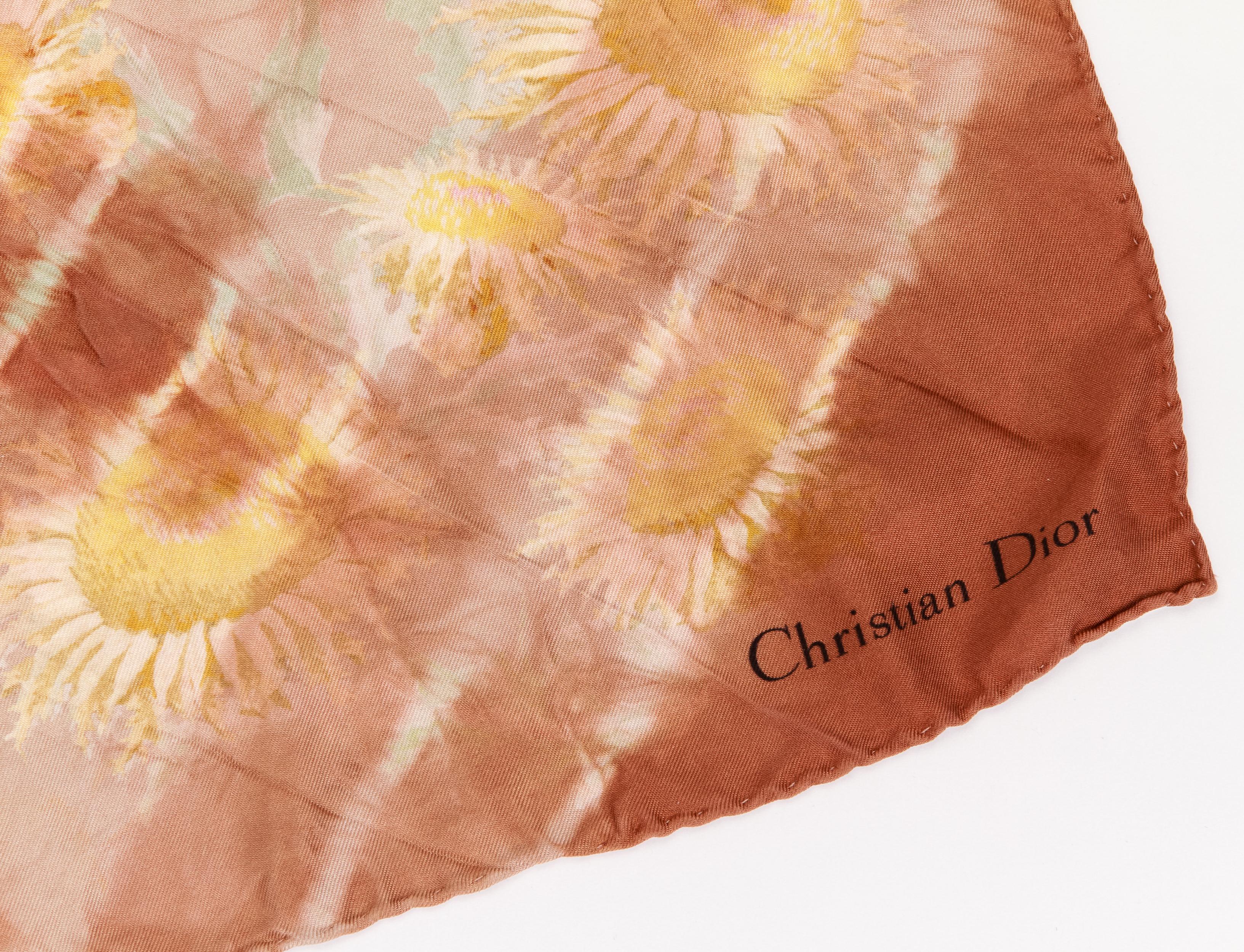 New Christian Dior Brown Tie Dye Silk Scarf
100% silk
27