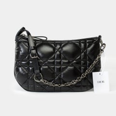 New Christian Dior Caro shoulder bag in black cannage leather, BPHW