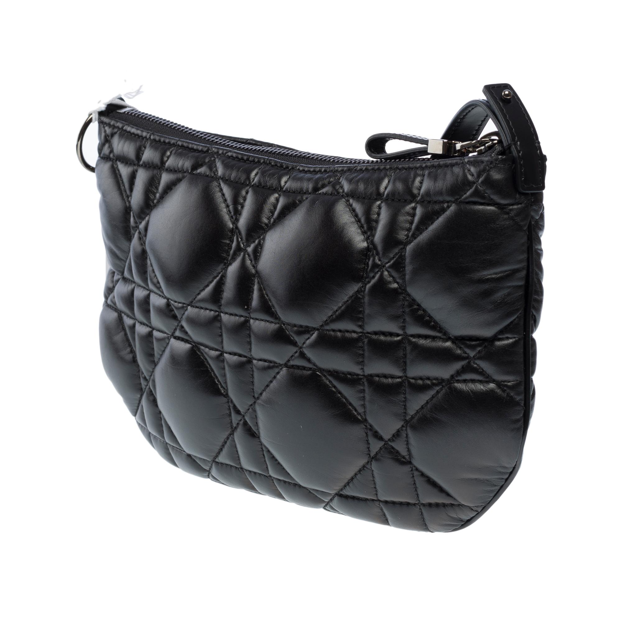 New Christian Dior Caro shoulder bag in black cannage leather, BPHW 2