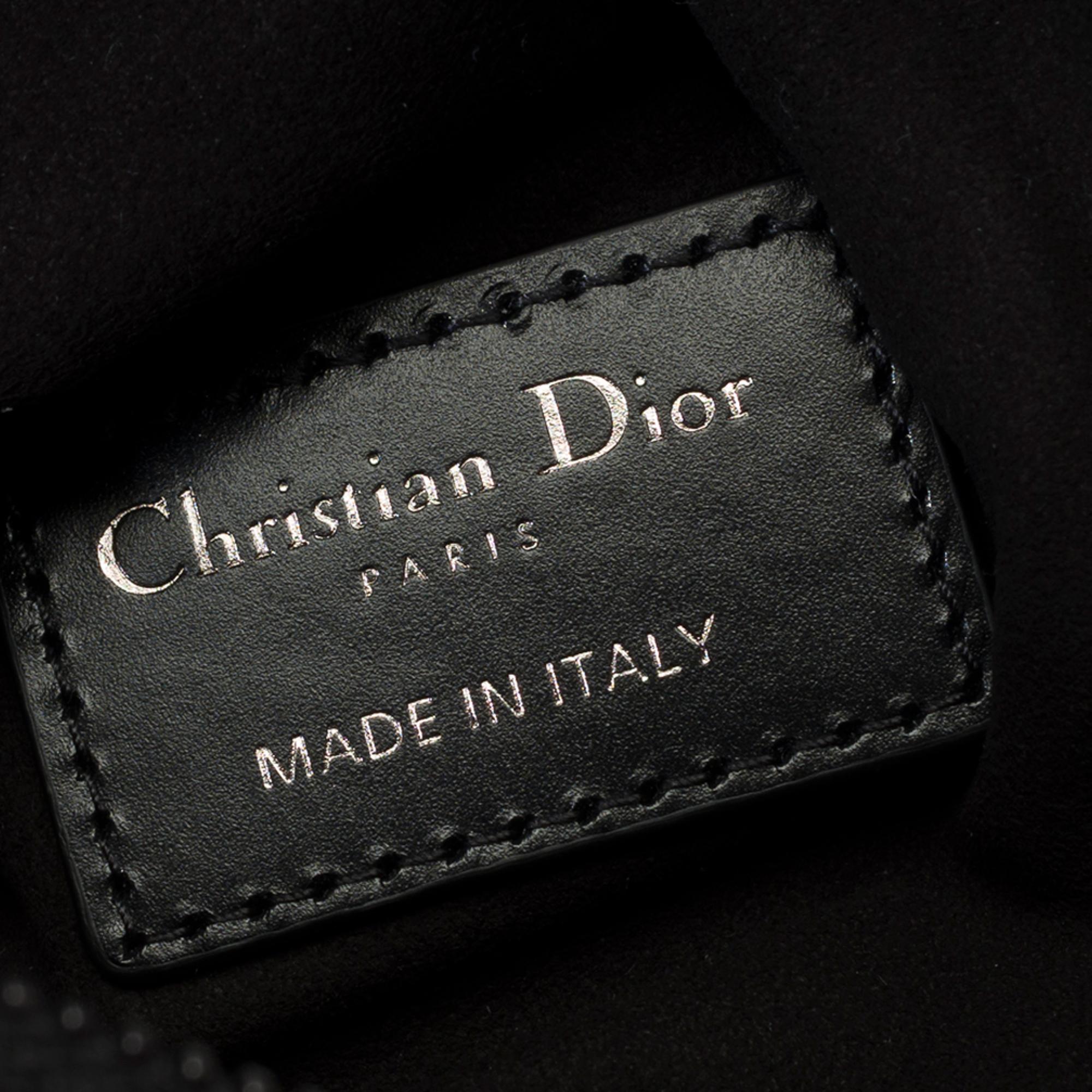 New Christian Dior Caro shoulder bag in black cannage leather, BPHW 3