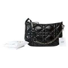 New Christian Dior Caro shoulder bag in black cannage leather, BPHW