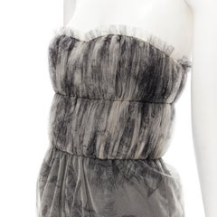 new CHRISTIAN DIOR Fantaisie Dioriviera tulle gathered pleated romper FR34 XS