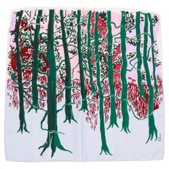 New Christian Dior Forest Print Silk Scarf