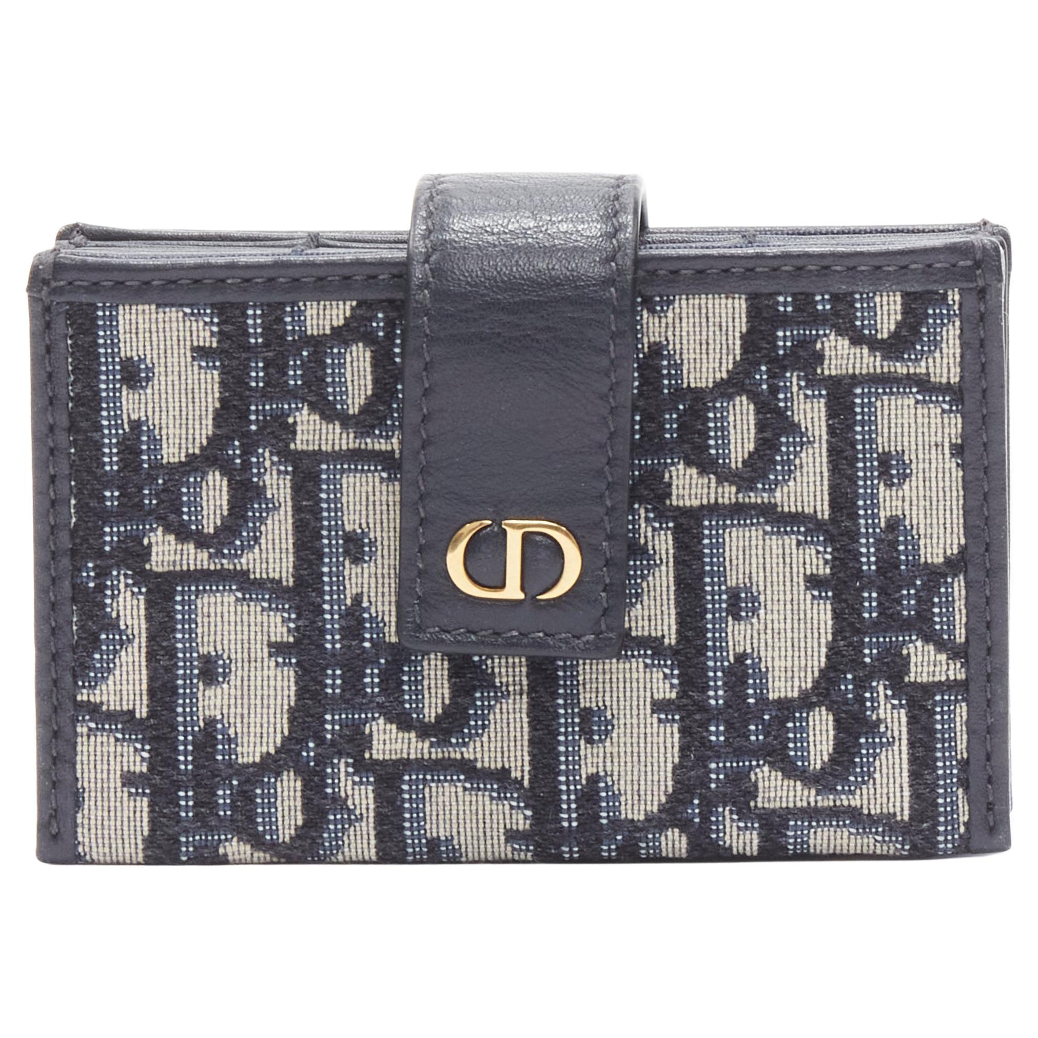 Christian Dior 30 Montaigne S2090UTZQ Long Wallet Shoulder Pouch Oblique  Navy