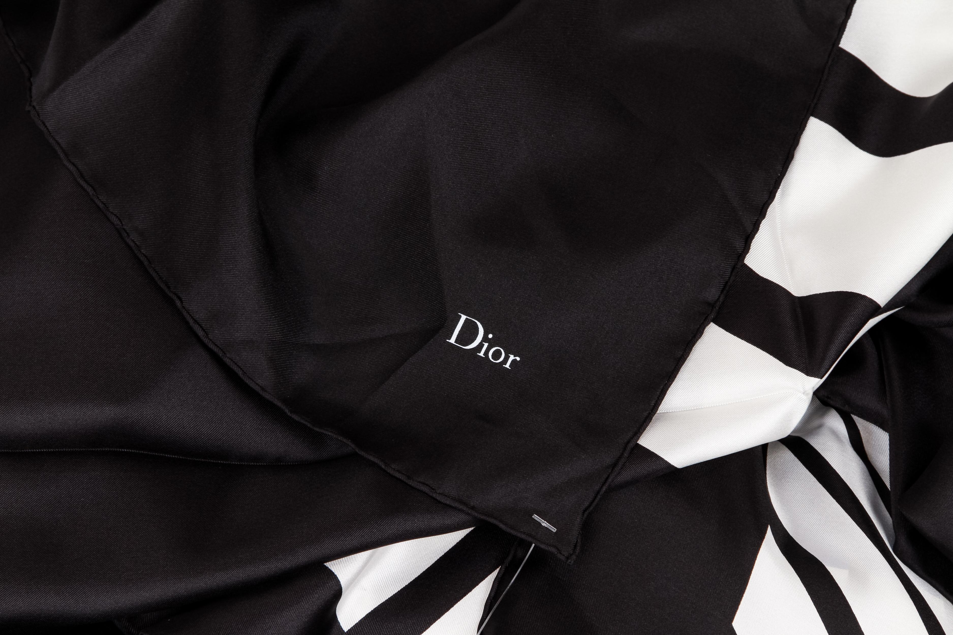 Christian Dior - Écharpe surdimensionnée en soie géométrique - Châle 54