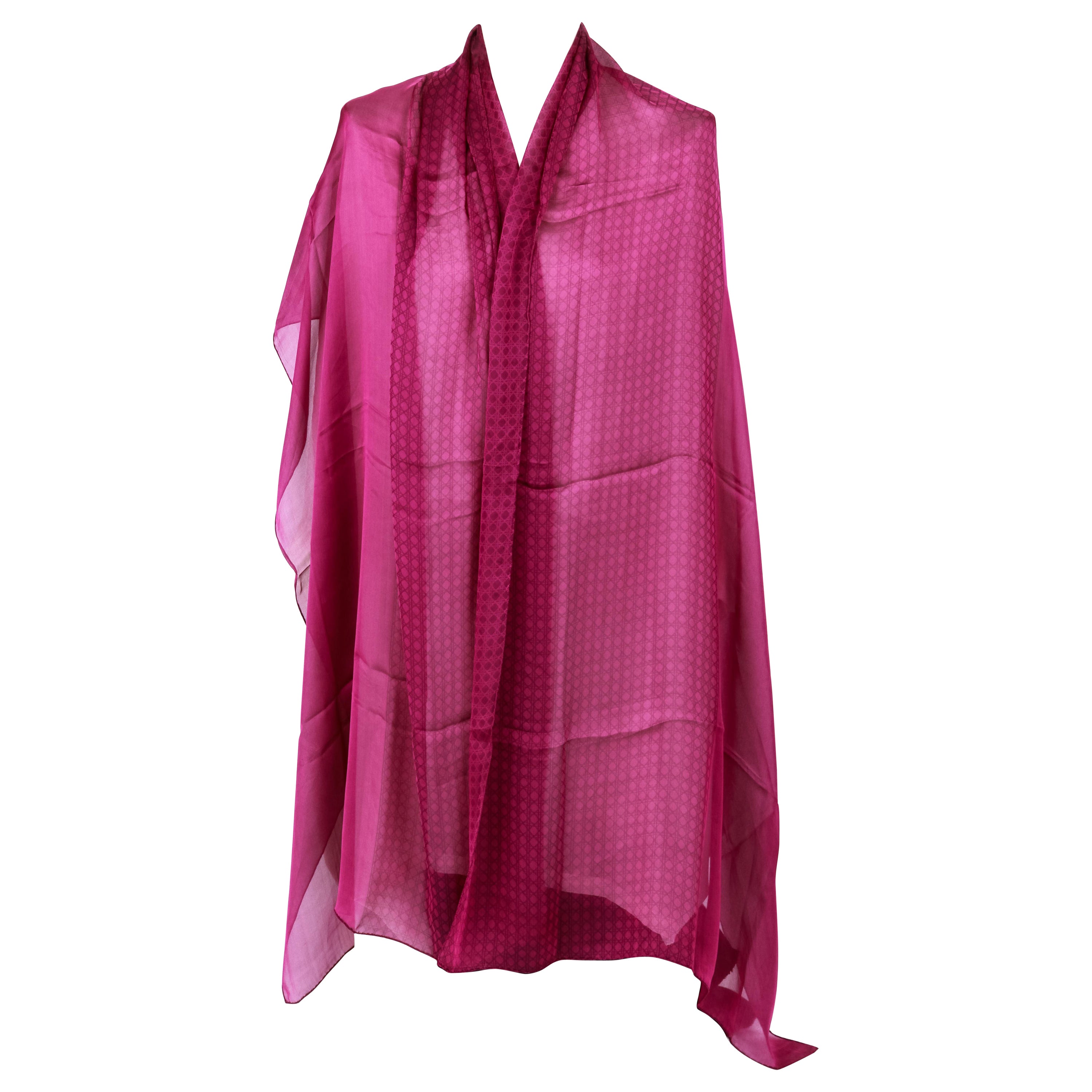 Christian Dior - Étole en soie matelassée violette, état neuf