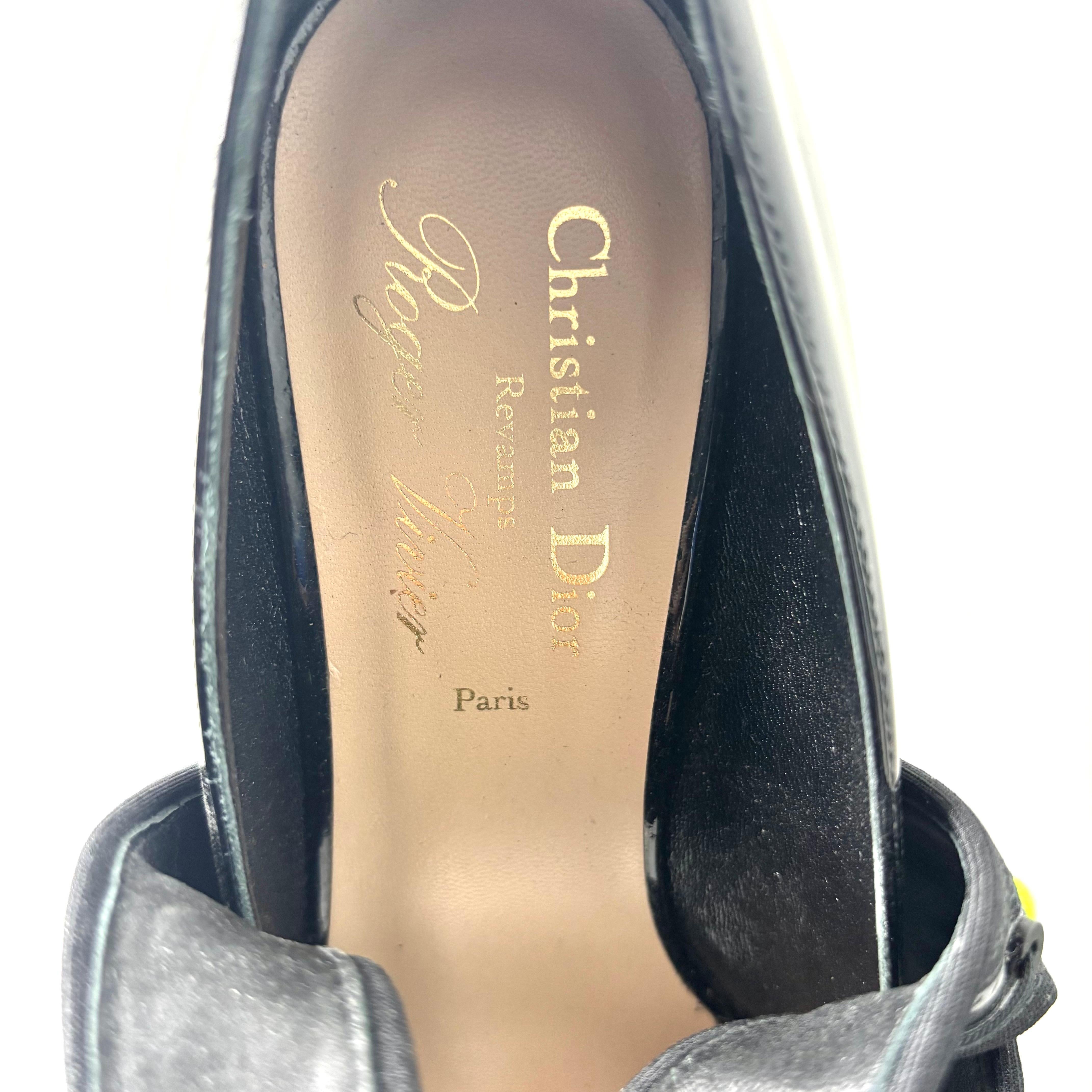 NUOVO Christian Dior x Roger Vivier Pumps in vernice nera 39,5 in vendita 3