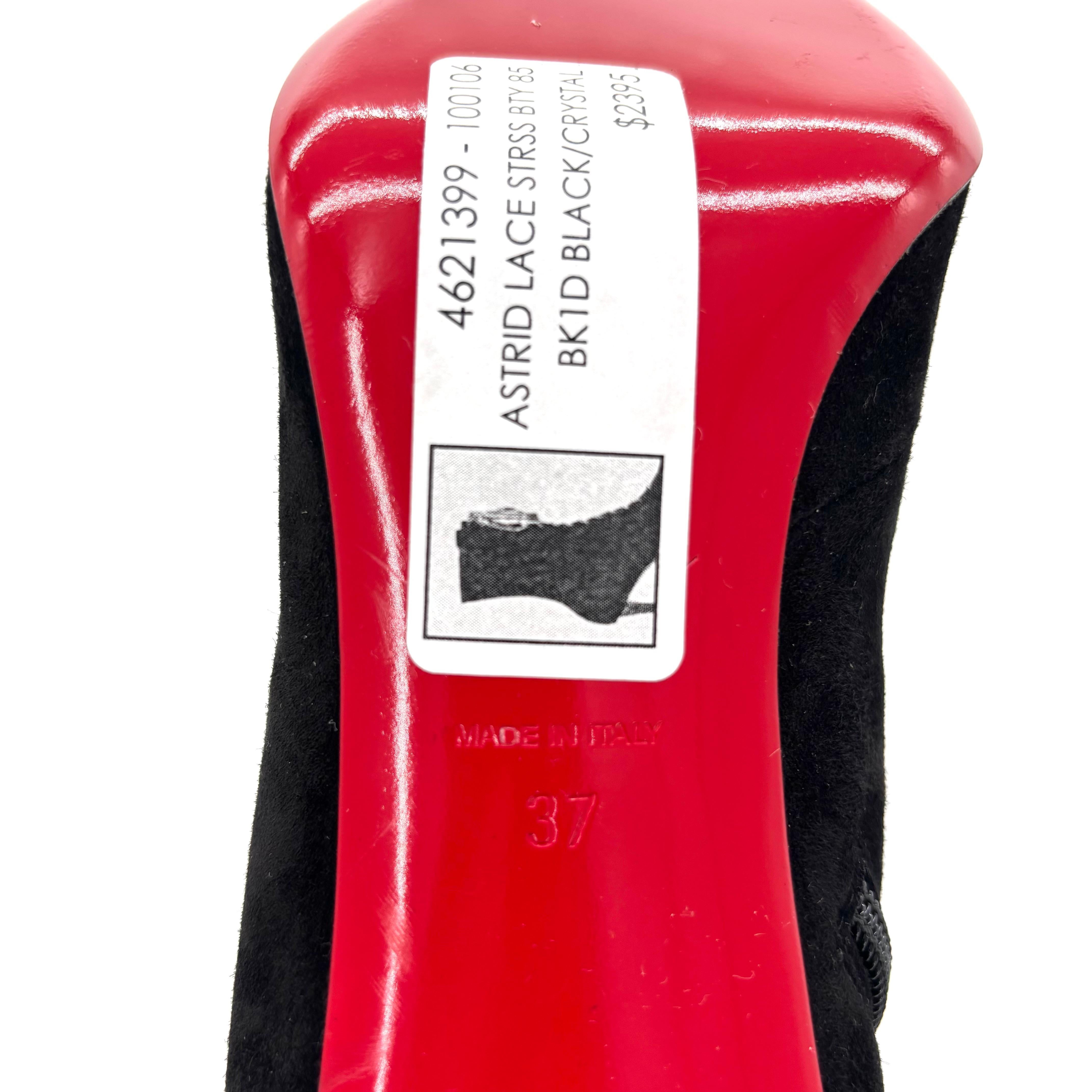 NUEVO Christian Louboutin Astrid Botín Encaje Strass 85 Botas Adornadas 37 en venta 5