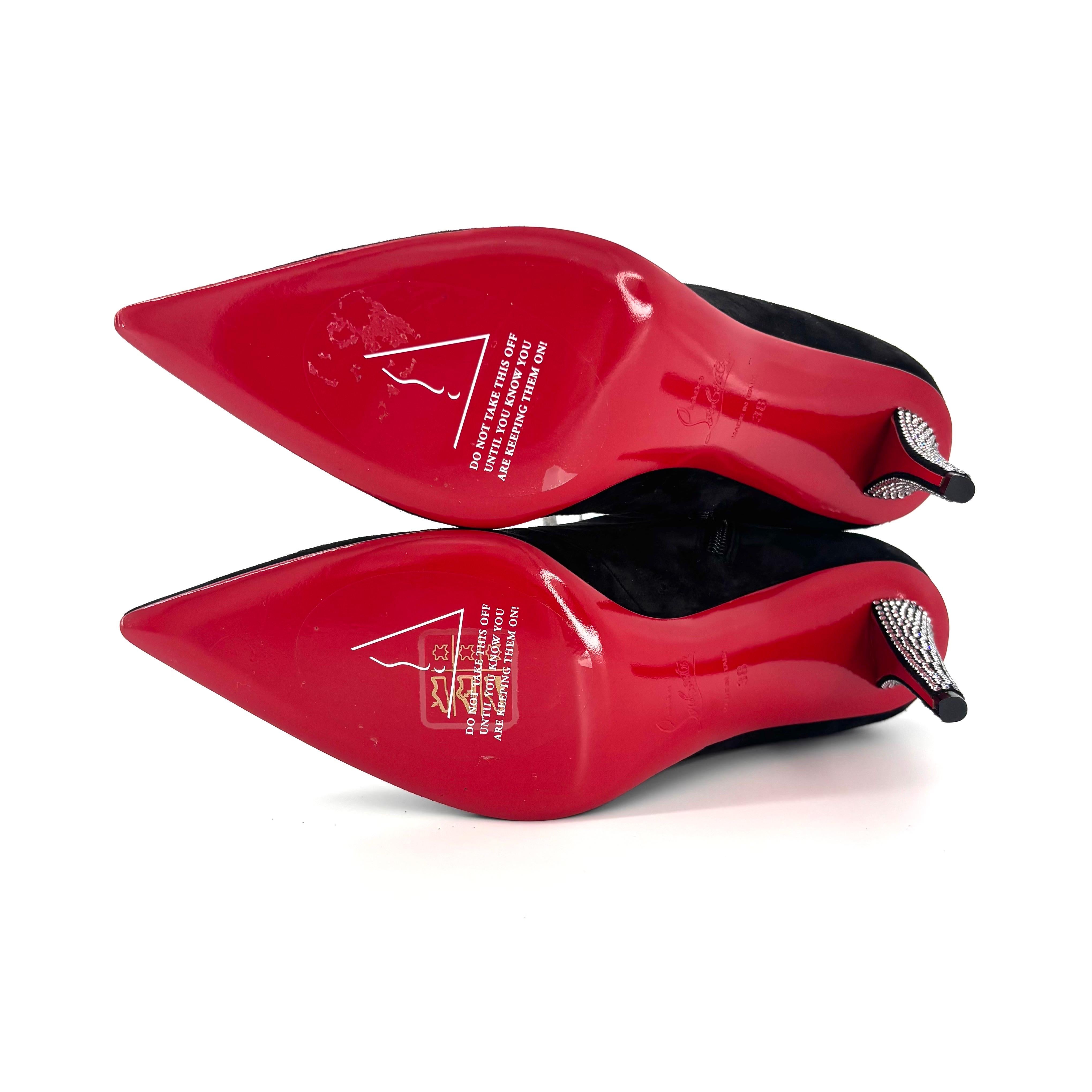 NUEVO Christian Louboutin Astrid Botín Encaje Strass 85 Botas Adornadas 38 en venta 3