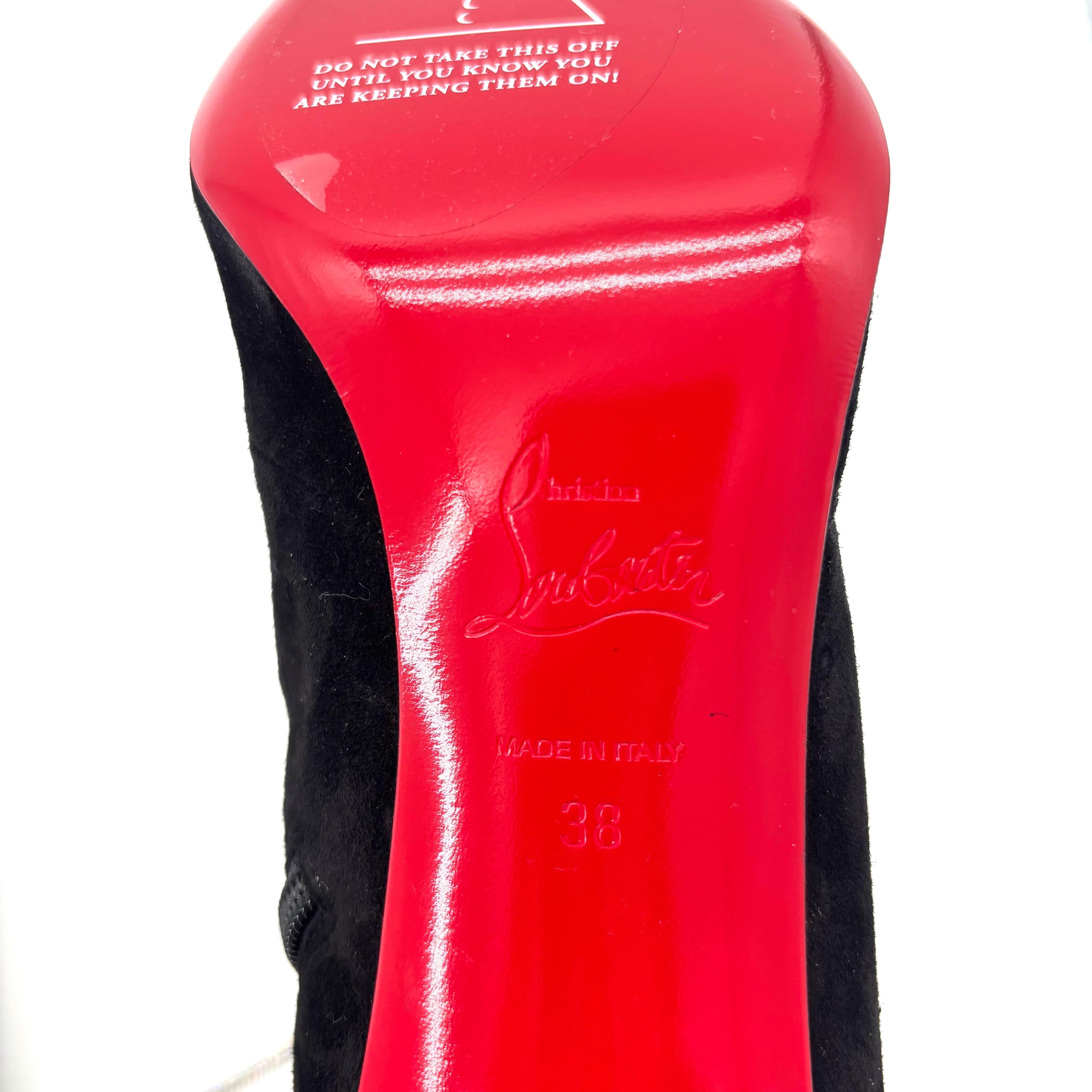 NUEVO Christian Louboutin Astrid Botín Encaje Strass 85 Botas Adornadas 38 en venta 4