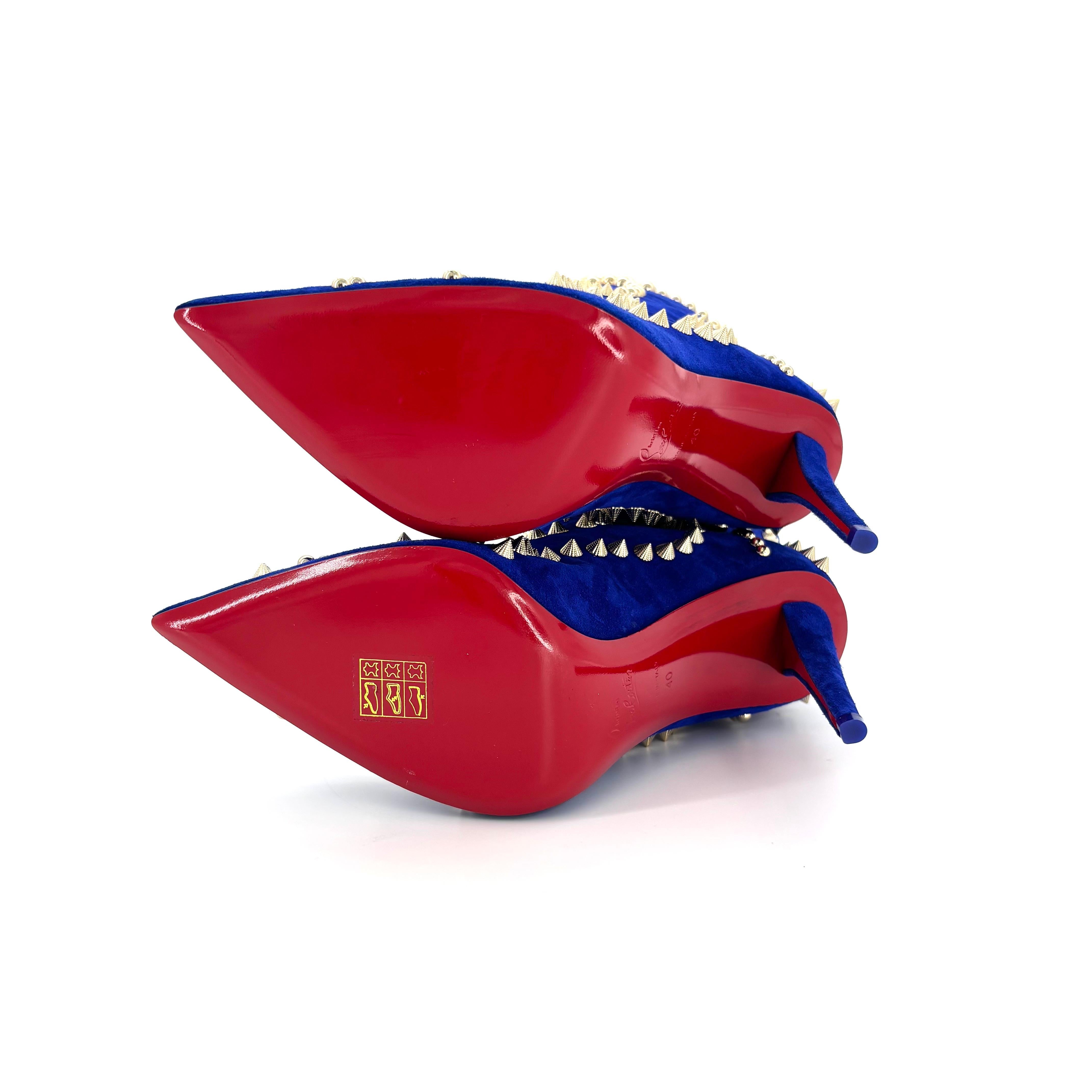 NEW Christian Louboutin Astrilarge Booty Pika 100 Pointed Toe Boots 40 For Sale 2