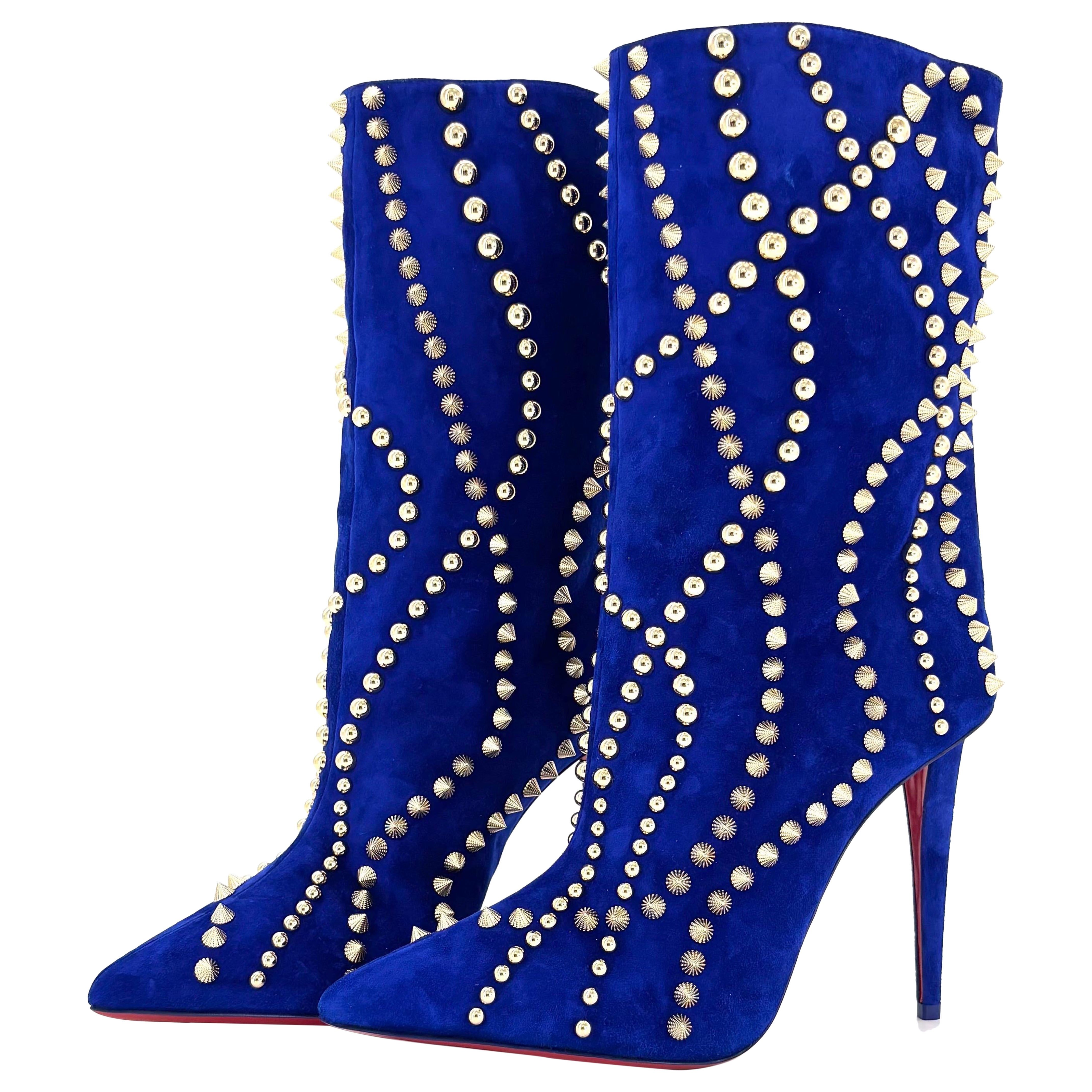 NUEVO Christian Louboutin Botín Astrilarge Pika 100 Botas puntiagudas 40