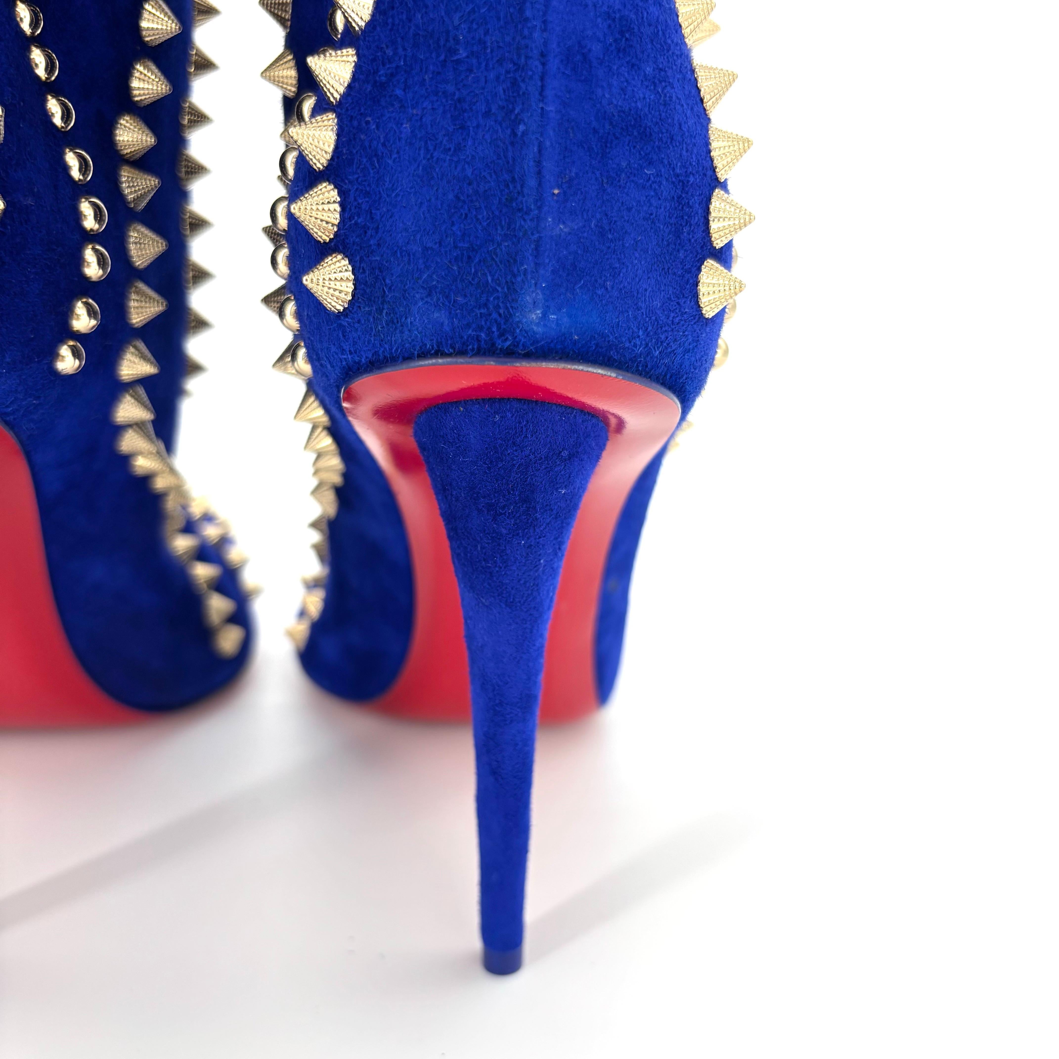 NUEVO Christian Louboutin Botín Astrilarge Pika 100 Botas puntiagudas 38 en venta 2