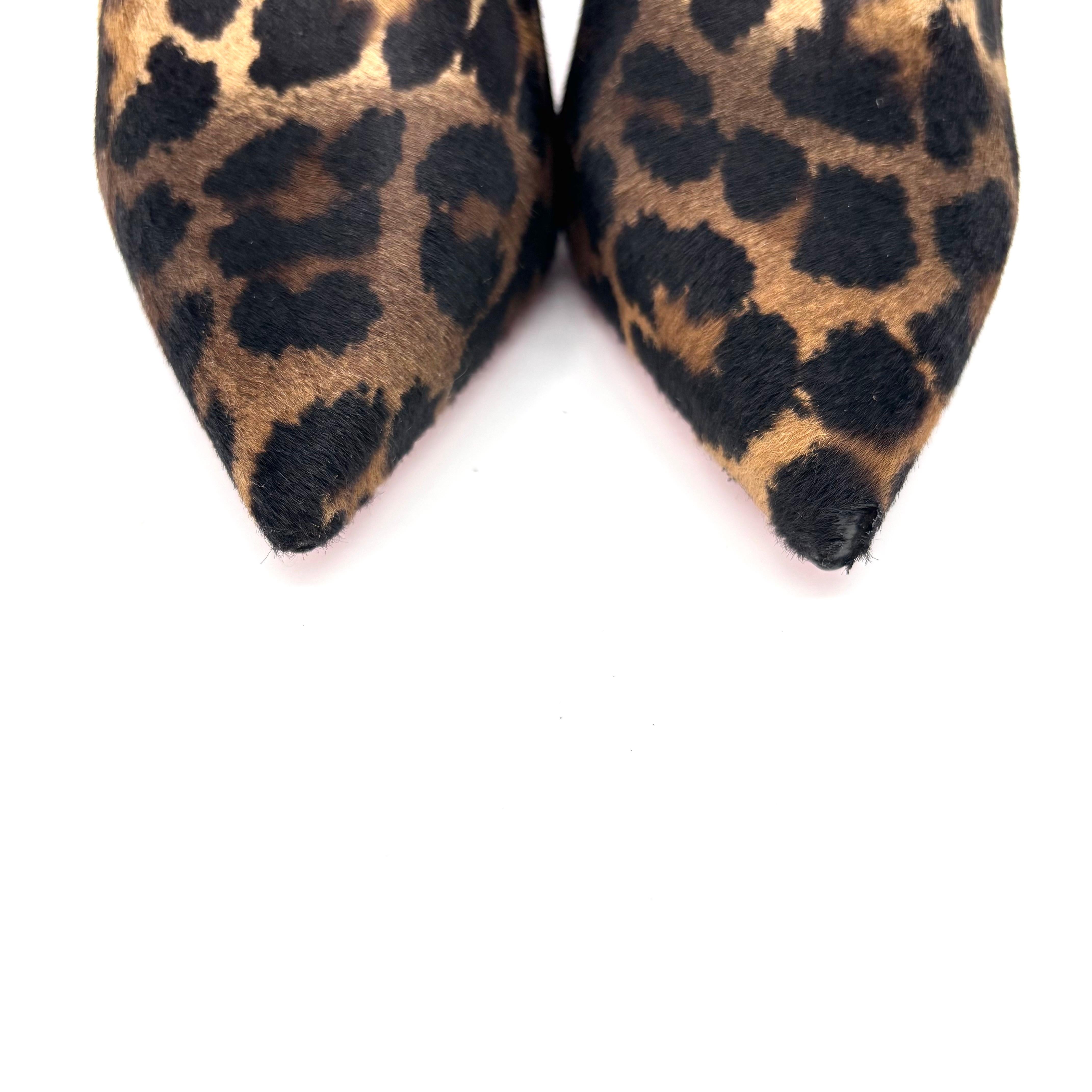 NEW Christian Louboutin Astrilarge Botta 100 Pony Kitty Pointed Toe Boots 36 en vente 2