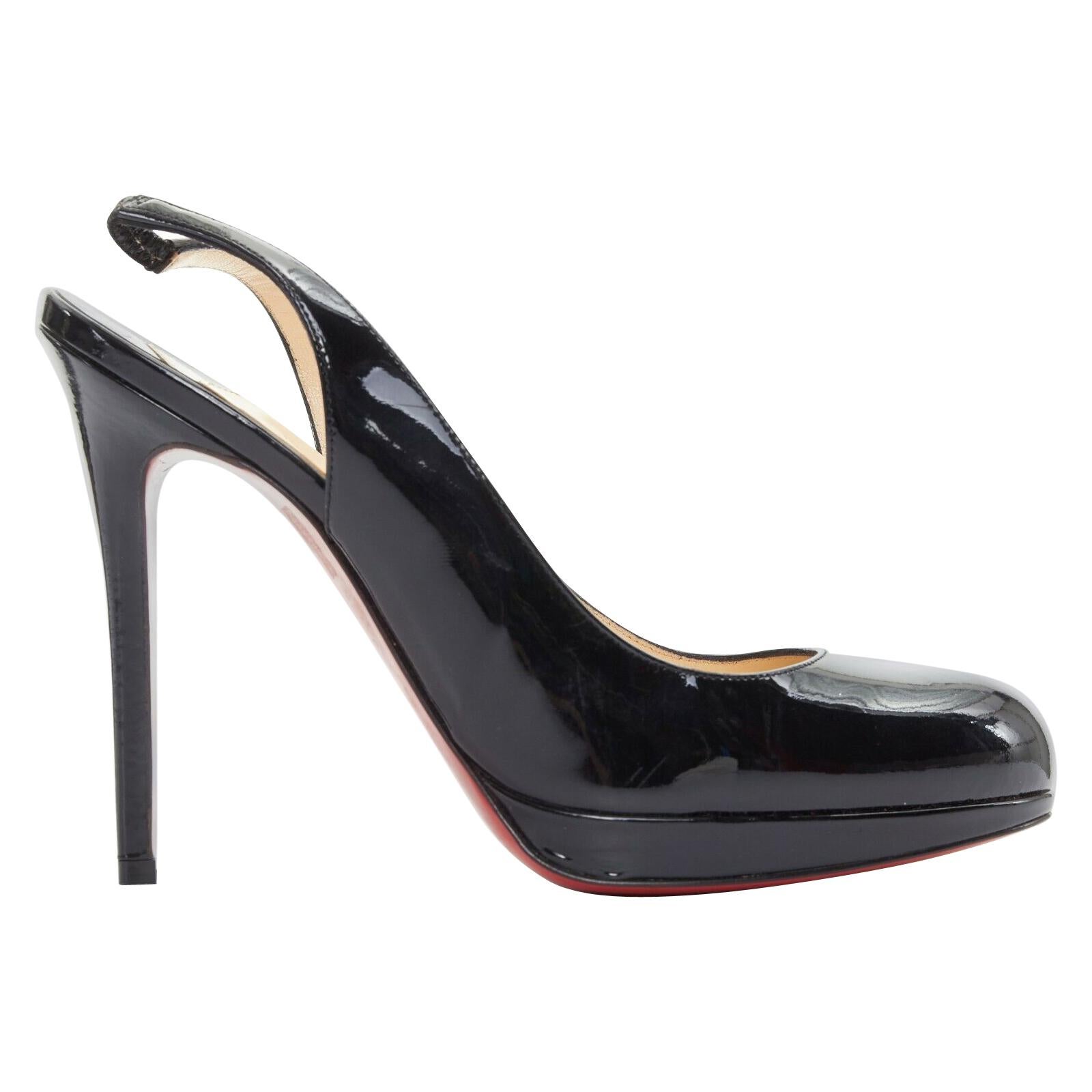 round toe slingback pumps