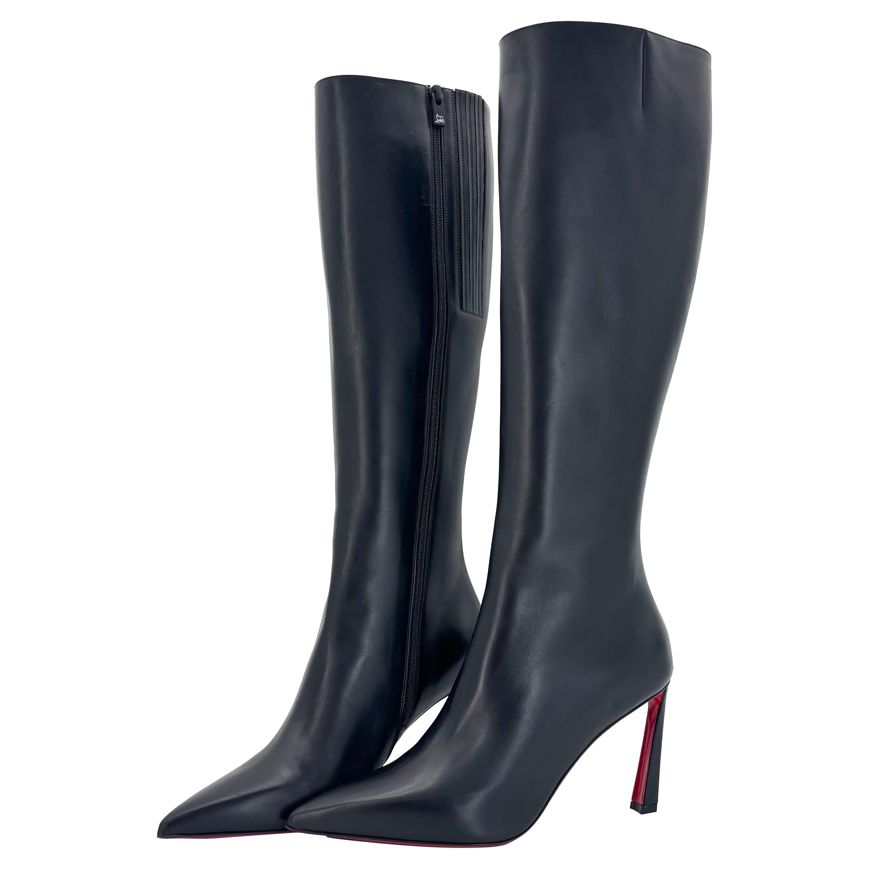 NEW Christian Louboutin Condora Botta 85 Heeled Knee High Pointed Toe Boots 40